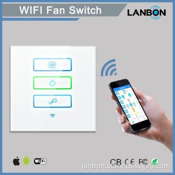 Lanbon L6-HS Series1gang 1way light switch fan speed controller